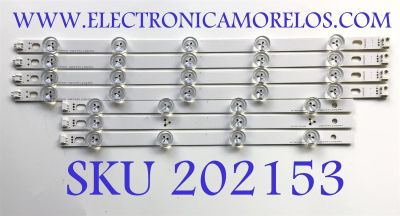 KIT DE LEDS LG (INCOMPLETO SOLO 7 PIEZAS) / NUM DE PARTE POLA2.0 39" A TYPE REV 0.0 / LG INNOTEK POLA2.0 39" B TYPE REV 0.0 / B1DCP / B2DCP / U2P060b / PANEL'S T390HVN02.2 / HC390DUN-VCFP1 / MODELOS 39LA6 / 39LN5 / MAS MODELOS EN DESCRIPCIÓN